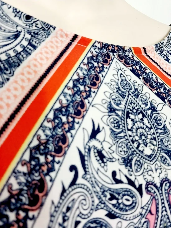 🔵BOGO FREE🔵 Sandra Darren Dress Paisley Loose Fit Sz 6 - Picture 3 of 5